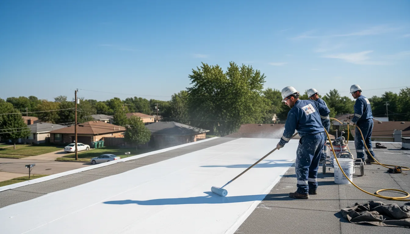 Commercial roof coating in Brookline, NH near me